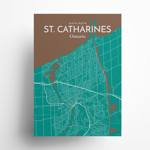 St. Catharines Ontario City Map Poster – Detailed Art Print of St. Catharines, Ontario for Home Decor, Office Decor, Travel Art, and Unique Gifts