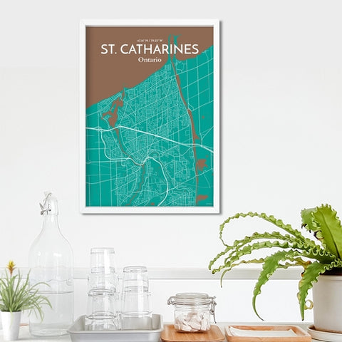 St. Catharines Ontario City Map Poster – Detailed Art Print of St. Catharines, Ontario for Home Decor, Office Decor, Travel Art, and Unique Gifts