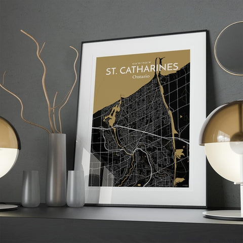 St. Catharines Ontario City Map Poster – Detailed Art Print of St. Catharines, Ontario for Home Decor, Office Decor, Travel Art, and Unique Gifts