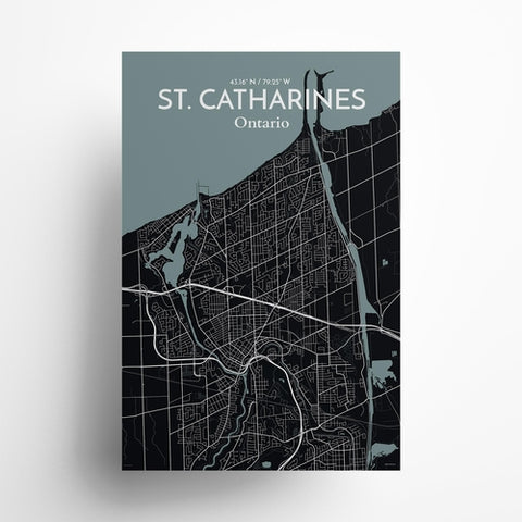 St. Catharines Ontario City Map Poster – Detailed Art Print of St. Catharines, Ontario for Home Decor, Office Decor, Travel Art, and Unique Gifts