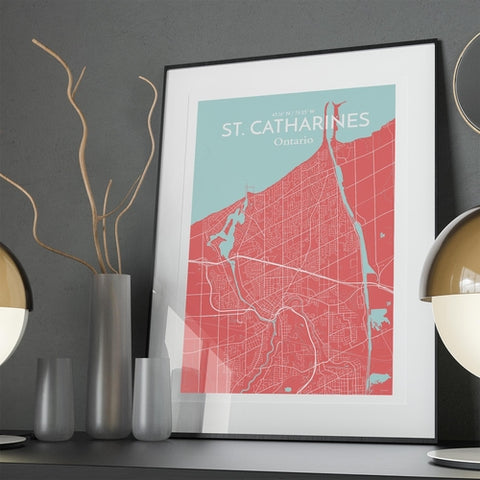 St. Catharines Ontario City Map Poster – Detailed Art Print of St. Catharines, Ontario for Home Decor, Office Decor, Travel Art, and Unique Gifts