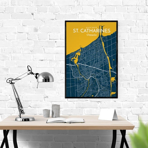 St. Catharines Ontario City Map Poster – Detailed Art Print of St. Catharines, Ontario for Home Decor, Office Decor, Travel Art, and Unique Gifts