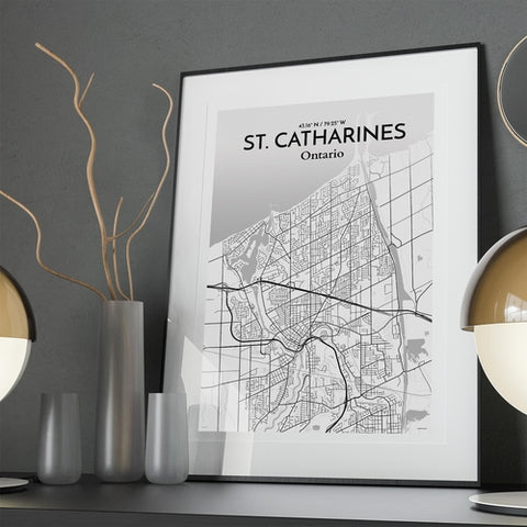 St. Catharines Ontario City Map Poster – Detailed Art Print of St. Catharines, Ontario for Home Decor, Office Decor, Travel Art, and Unique Gifts