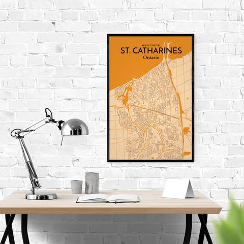 St. Catharines Ontario City Map Poster – Detailed Art Print of St. Catharines, Ontario for Home Decor, Office Decor, Travel Art, and Unique Gifts