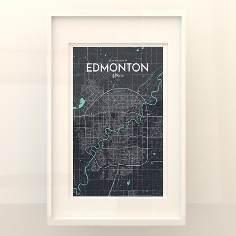 Edmonton City Map Poster – Detailed Art Print of Edmonton, Alberta City Map Art for Home Decor, Office Decor, and Unique Gifts