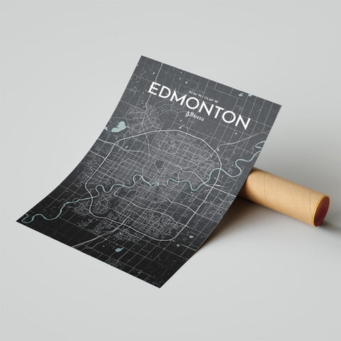 Edmonton City Map Poster – Detailed Art Print of Edmonton, Alberta City Map Art for Home Decor, Office Decor, and Unique Gifts