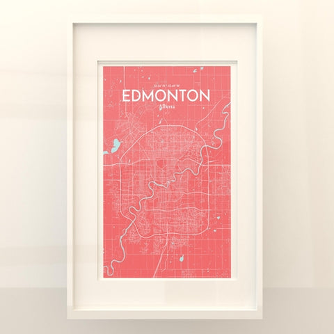 Edmonton City Map Poster – Detailed Art Print of Edmonton, Alberta City Map Art for Home Decor, Office Decor, and Unique Gifts