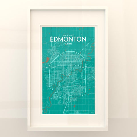 Edmonton City Map Poster – Detailed Art Print of Edmonton, Alberta City Map Art for Home Decor, Office Decor, and Unique Gifts