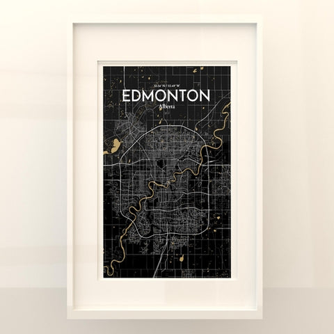 Edmonton City Map Poster – Detailed Art Print of Edmonton, Alberta City Map Art for Home Decor, Office Decor, and Unique Gifts