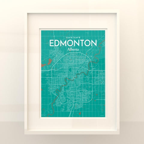 Edmonton City Map Poster – Detailed Art Print of Edmonton, Alberta City Map Art for Home Decor, Office Decor, and Unique Gifts