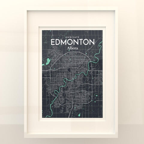 Edmonton City Map Poster – Detailed Art Print of Edmonton, Alberta City Map Art for Home Decor, Office Decor, and Unique Gifts