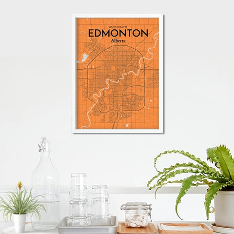 Edmonton City Map Poster – Detailed Art Print of Edmonton, Alberta City Map Art for Home Decor, Office Decor, and Unique Gifts