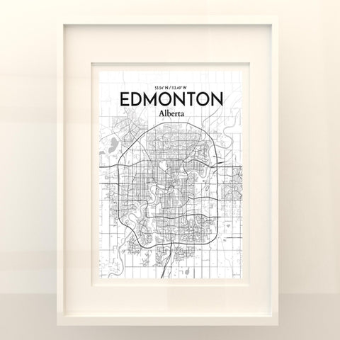 Edmonton City Map Poster – Detailed Art Print of Edmonton, Alberta City Map Art for Home Decor, Office Decor, and Unique Gifts