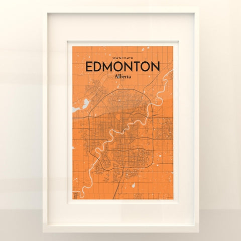 Edmonton City Map Poster – Detailed Art Print of Edmonton, Alberta City Map Art for Home Decor, Office Decor, and Unique Gifts