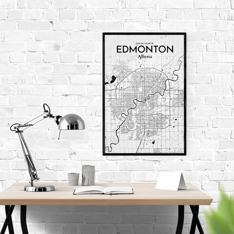 Edmonton City Map Poster – Detailed Art Print of Edmonton, Alberta City Map Art for Home Decor, Office Decor, and Unique Gifts