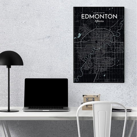 Edmonton City Map Poster – Detailed Art Print of Edmonton, Alberta City Map Art for Home Decor, Office Decor, and Unique Gifts