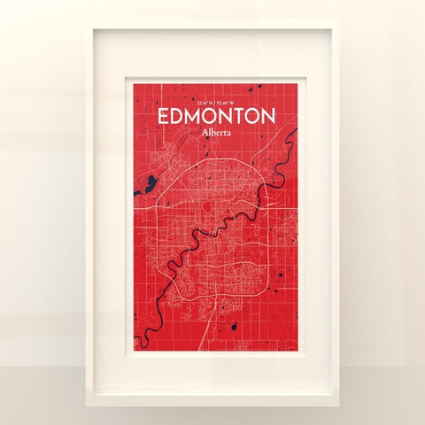 Edmonton City Map Poster – Detailed Art Print of Edmonton, Alberta City Map Art for Home Decor, Office Decor, and Unique Gifts