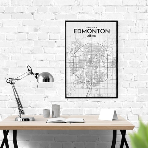 Edmonton City Map Poster – Detailed Art Print of Edmonton, Alberta City Map Art for Home Decor, Office Decor, and Unique Gifts