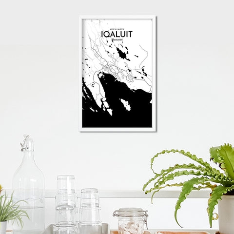 Iqaluit City Map Poster – Detailed Art Print of Iqaluit, Nunavut for Home Decor, Office Decor, Travel Art, and Unique Gifts