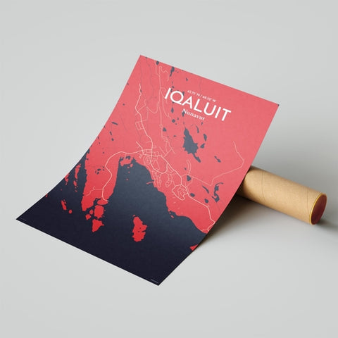 Iqaluit City Map Poster – Detailed Art Print of Iqaluit, Nunavut for Home Decor, Office Decor, Travel Art, and Unique Gifts