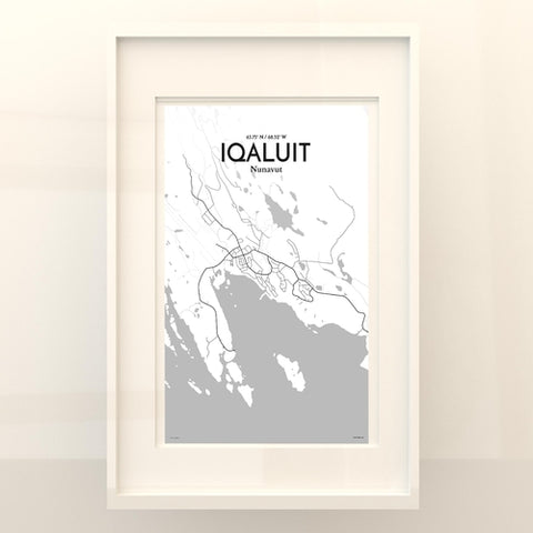 Iqaluit City Map Poster – Detailed Art Print of Iqaluit, Nunavut for Home Decor, Office Decor, Travel Art, and Unique Gifts