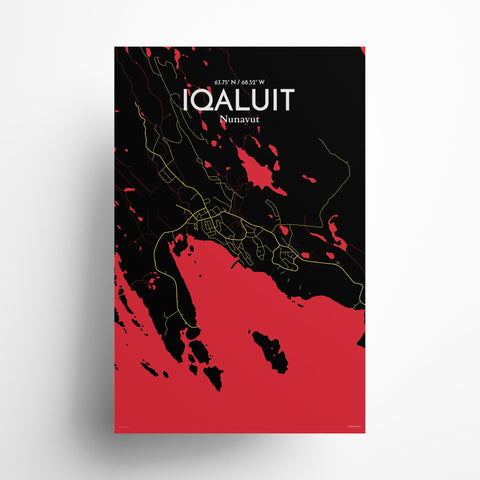 Iqaluit City Map Poster – Detailed Art Print of Iqaluit, Nunavut for Home Decor, Office Decor, Travel Art, and Unique Gifts