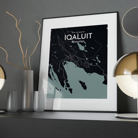 Iqaluit City Map Poster – Detailed Art Print of Iqaluit, Nunavut for Home Decor, Office Decor, Travel Art, and Unique Gifts