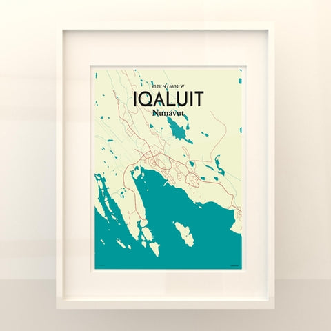 Iqaluit City Map Poster – Detailed Art Print of Iqaluit, Nunavut for Home Decor, Office Decor, Travel Art, and Unique Gifts