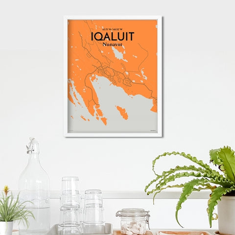 Iqaluit City Map Poster – Detailed Art Print of Iqaluit, Nunavut for Home Decor, Office Decor, Travel Art, and Unique Gifts