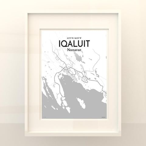 Iqaluit City Map Poster – Detailed Art Print of Iqaluit, Nunavut for Home Decor, Office Decor, Travel Art, and Unique Gifts