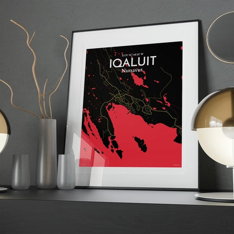 Iqaluit City Map Poster – Detailed Art Print of Iqaluit, Nunavut for Home Decor, Office Decor, Travel Art, and Unique Gifts