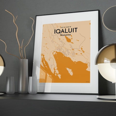 Iqaluit City Map Poster – Detailed Art Print of Iqaluit, Nunavut for Home Decor, Office Decor, Travel Art, and Unique Gifts