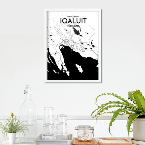 Iqaluit City Map Poster – Detailed Art Print of Iqaluit, Nunavut for Home Decor, Office Decor, Travel Art, and Unique Gifts