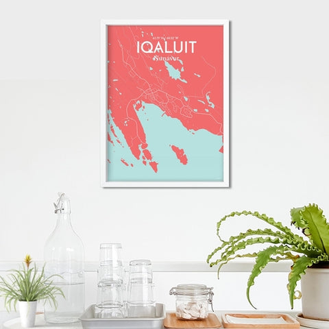 Iqaluit City Map Poster – Detailed Art Print of Iqaluit, Nunavut for Home Decor, Office Decor, Travel Art, and Unique Gifts