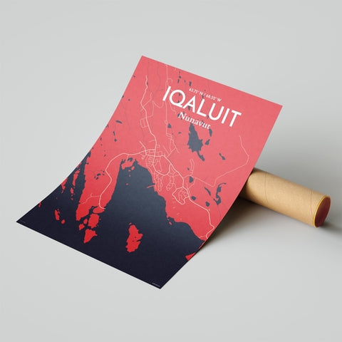 Iqaluit City Map Poster – Detailed Art Print of Iqaluit, Nunavut for Home Decor, Office Decor, Travel Art, and Unique Gifts