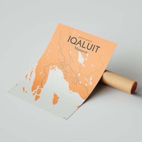 Iqaluit City Map Poster – Detailed Art Print of Iqaluit, Nunavut for Home Decor, Office Decor, Travel Art, and Unique Gifts