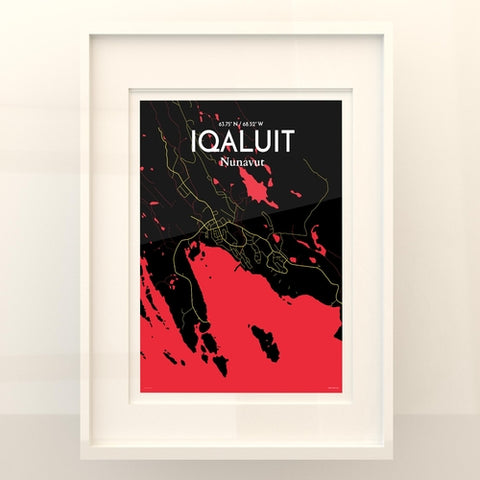 Iqaluit City Map Poster – Detailed Art Print of Iqaluit, Nunavut for Home Decor, Office Decor, Travel Art, and Unique Gifts