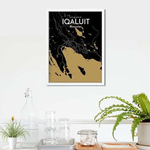 Iqaluit City Map Poster – Detailed Art Print of Iqaluit, Nunavut for Home Decor, Office Decor, Travel Art, and Unique Gifts