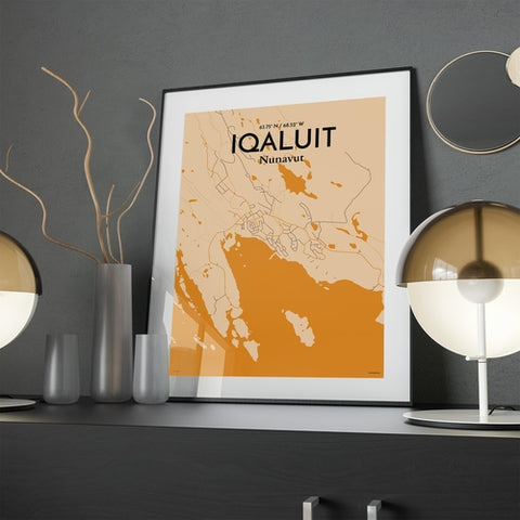 Iqaluit City Map Poster – Detailed Art Print of Iqaluit, Nunavut for Home Decor, Office Decor, Travel Art, and Unique Gifts