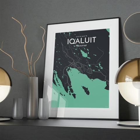 Iqaluit City Map Poster – Detailed Art Print of Iqaluit, Nunavut for Home Decor, Office Decor, Travel Art, and Unique Gifts