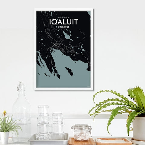 Iqaluit City Map Poster – Detailed Art Print of Iqaluit, Nunavut for Home Decor, Office Decor, Travel Art, and Unique Gifts