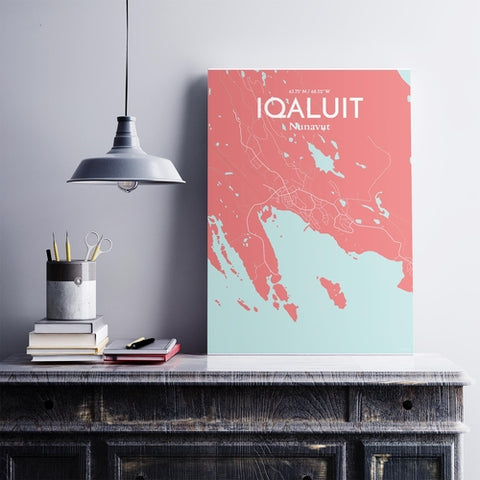 Iqaluit City Map Poster – Detailed Art Print of Iqaluit, Nunavut for Home Decor, Office Decor, Travel Art, and Unique Gifts