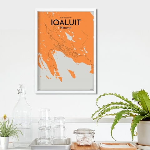 Iqaluit City Map Poster – Detailed Art Print of Iqaluit, Nunavut for Home Decor, Office Decor, Travel Art, and Unique Gifts