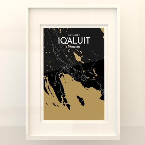 Iqaluit City Map Poster – Detailed Art Print of Iqaluit, Nunavut for Home Decor, Office Decor, Travel Art, and Unique Gifts