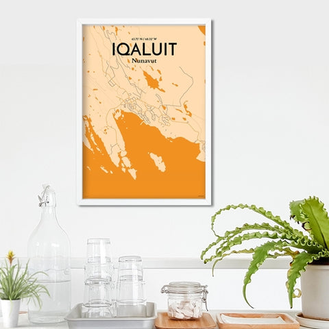 Iqaluit City Map Poster – Detailed Art Print of Iqaluit, Nunavut for Home Decor, Office Decor, Travel Art, and Unique Gifts