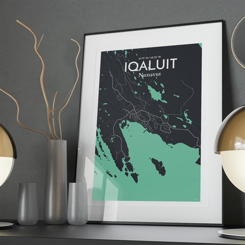 Iqaluit City Map Poster – Detailed Art Print of Iqaluit, Nunavut for Home Decor, Office Decor, Travel Art, and Unique Gifts