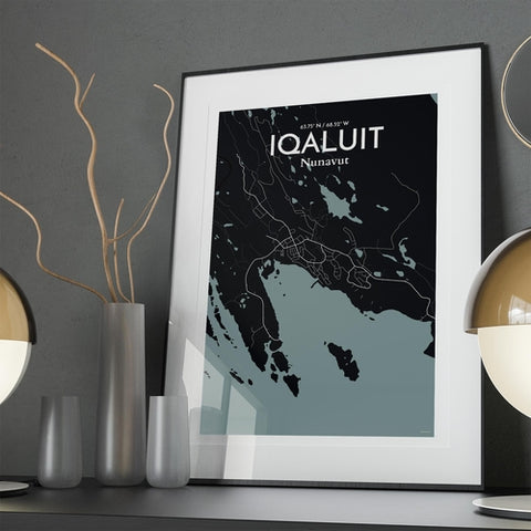 Iqaluit City Map Poster – Detailed Art Print of Iqaluit, Nunavut for Home Decor, Office Decor, Travel Art, and Unique Gifts