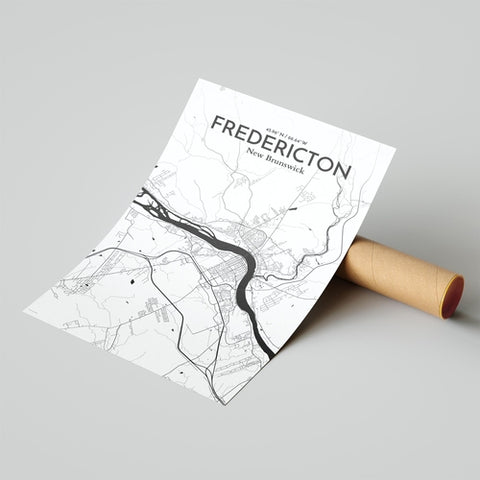 Fredericton City Map Poster – Detailed Art Print of Fredericton, New Brunswick for Home Decor and Gifts