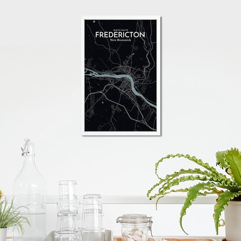 Fredericton City Map Poster – Detailed Art Print of Fredericton, New Brunswick for Home Decor and Gifts