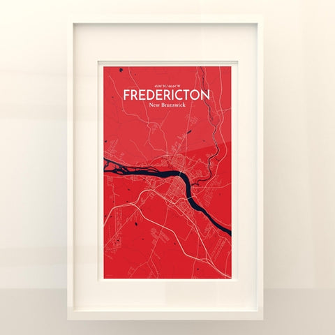 Fredericton City Map Poster – Detailed Art Print of Fredericton, New Brunswick for Home Decor and Gifts